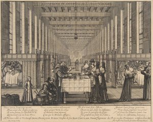Das Krankenhaus der Barmherzigkeit, ca. 1639 von Abraham Bosse