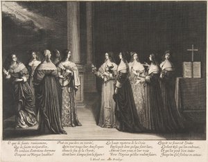 Die klugen Jungfrauen verweigern den törichten Jungfrauen Öl von Abraham Bosse
