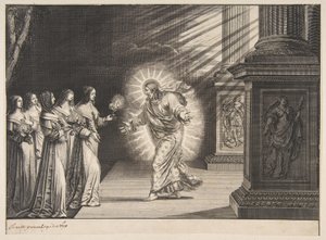 Die klugen Jungfrauen vor Christus von Abraham Bosse