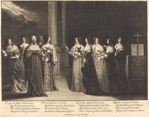 Die klugen und törichten Jungfrauen zusammen von Abraham Bosse