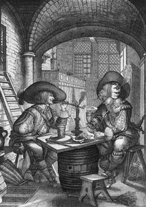 Tabakraucher. Gravur von Abraham Bosse. 18. Jahrhundert von Abraham Bosse