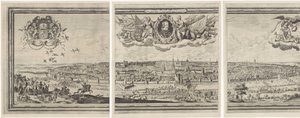 Ansicht von Brüssel, bestehend aus drei Teilen (Bruxella nobilissima Brabantiae civitas ano 1640)