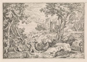 Landschaft mit Tempel
