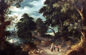 Bewaldete Flusslandschaft von Abraham Govaerts
