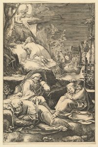 Die Agonie im Garten, aus Die Passion Christi von Abraham Hogenberg