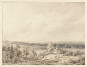 Ansicht Richtung Alkmaar von der Düne in Schoorl von Abraham Johannes Couwenberg