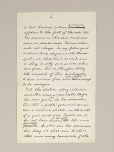 Autographes Manuskript von Lincolns Wahlsieg-Rede als Präsident, gehalten in Washington D.C., aus dem Fenster des Weißen Hauses am Abend des 10. November