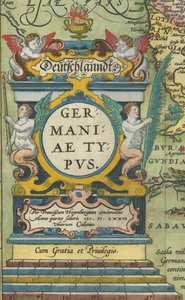 Kartusche mit integrierten Skalen, 1608 von Abraham Ortelius