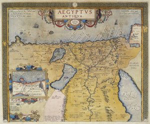 Karte des antiken Ägypten - von Abraham Ortelius, Antwerpen von Abraham Ortelius