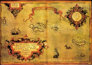 Karte der Azoren von Abraham Ortelius