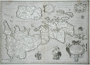 Karte von Großbritannien und Irland von Abraham Ortelius