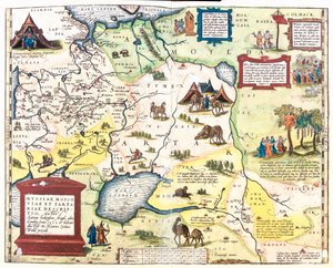 Westrussland, Südosttürkei, Armenien, Aserbaidschan, Nordiran, Turkmenistan, Usbekistan, Westkasachstan von Abraham Ortelius