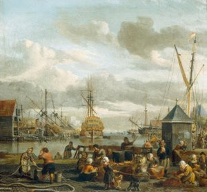 Ansicht des Hafens von Amsterdam