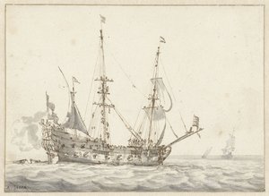 Holländisches Kriegsschiff von Abraham Storck