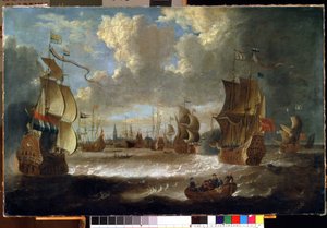 Schiffe in einer Lagune von Abraham Storck