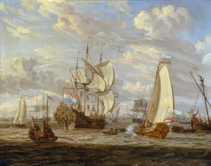 Peter der Große besichtigt das Schiff Peter und Paul