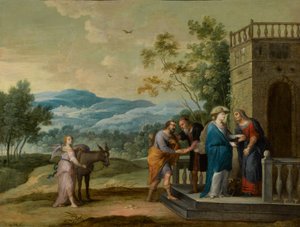 Die Heimsuchung: Maria und Elisabeth schütteln sich die Hände