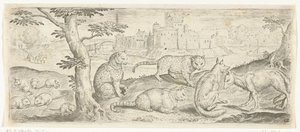 Ratten, Katzen und Füchse (Tiere) von Abraham de Bruyn (possibly)