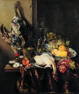 Prunkstillleben mit Obst und Geflügel
