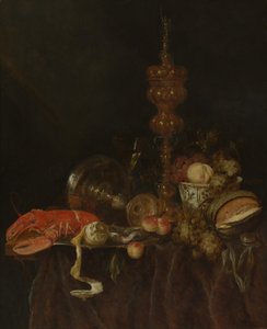 Stillleben mit Hummer und Früchten, wahrscheinlich frühe 1650er