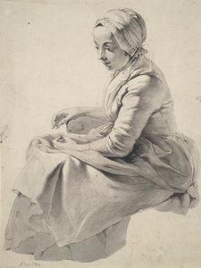 Sitzende Frau