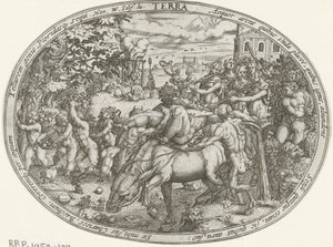 Triumphzug von Bacchus und Silenus: das Element Erde