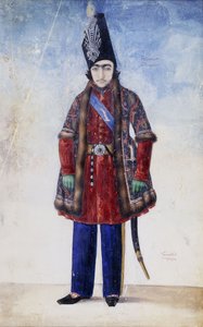 Porträt des jungen Nasr al-Din Shah, ca. 1845-6 von Abul Hassan Ghaffari