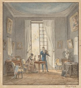 Saloninterieur mit Gabriel d