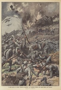 Zu welchem Preis die österreichische Offensive stattfindet, die Angreifer werden von unserem Feuer im Trentino niedergemäht von Achille Beltrame