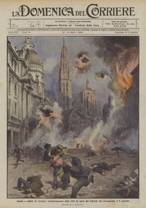 Agonie und Fall von Antwerpen, Bombardierung der Stadt durch die Deutschen, die sie am 9. dieses Monats besetzten