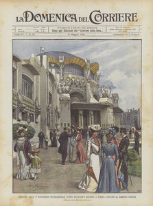 Eröffnung der I. Internationalen Ausstellung für moderne dekorative Kunst in Turin, vor der Ehrenrotunde