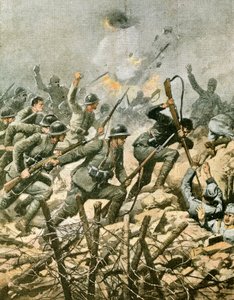 Angriff auf den Monte Ortigara, Illustration von Achille Beltrame