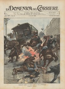 Kühner Überfall auf einen Werttransporter in St. Petersburg von Achille Beltrame