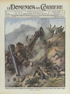 149-mm-Kanone unserer Festungen, die höchsten der Welt, auf dem Monte Chaberton von Achille Beltrame
