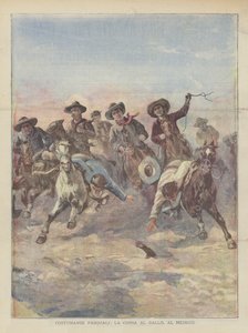 Osterbräuche, Das Hahnenrennen In Mexiko von Achille Beltrame