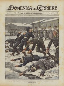 Die Schrecken des Krieges, Erschießung russischer Soldaten, die Plünderungen und Gewaltakte in Irkutsk begangen haben