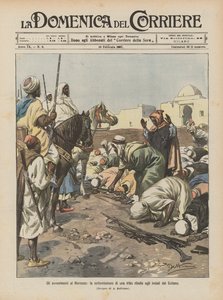 Die Ereignisse in Marokko, die Unterwerfung eines rebellischen Stammes durch die Gesandten des Sultans von Achille Beltrame