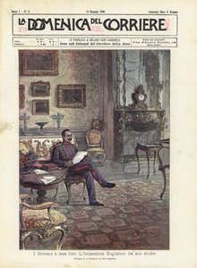 Die Herrscher zu Hause, Kaiser Wilhelm in seinem Arbeitszimmer