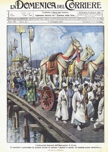 Die malerische Beerdigung des Kaisers von Korea von Achille Beltrame