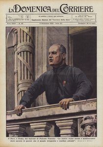 Der Duce in Rom, vom Balkon des Palazzo Venezia