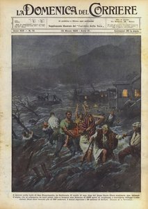 Der Schrecken im San Francisquito-Tal, Kalifornien von Achille Beltrame