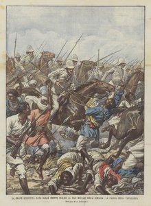 Die schwere Niederlage, die die britischen Truppen dem Mad Mullah in Somalia zufügten, der Angriff der Kavallerie