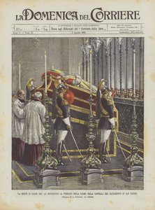 Der Tod von Leo XIII., die öffentliche Ausstellung des Leichnams in der Sakramentskapelle in St. Peter