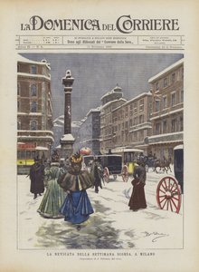 Der Schneefall der letzten Woche in Mailand von Achille Beltrame