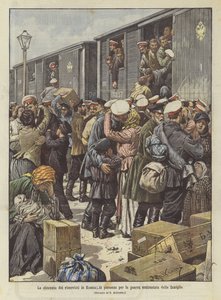 Die Einberufung der Reservisten in Russland, der Abmarsch in den Krieg wird von den Familien bekämpft