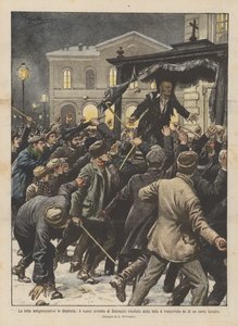 Der antigovernmentale Kampf in Ungarn, der neue Präfekt von Debreczin von der Menge beleidigt von Achille Beltrame