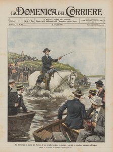 Die Überquerung des Tiber zu Pferd