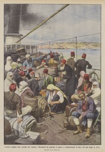 Die ständige Aktion der Flotten zur Durchbrechung der Dardanellen hat Panik in Konstantinopel ausgelöst