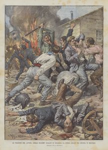Die Tragödien der Arbeit, italienische Arbeiter in Ungarn von Arbeitern aus Eifersucht auf den Beruf angegriffen