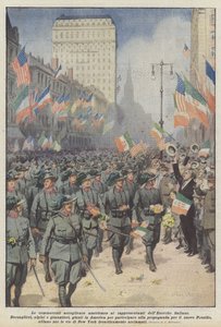 Die bewegenden amerikanischen Empfänge für die Vertreter der italienischen Armee